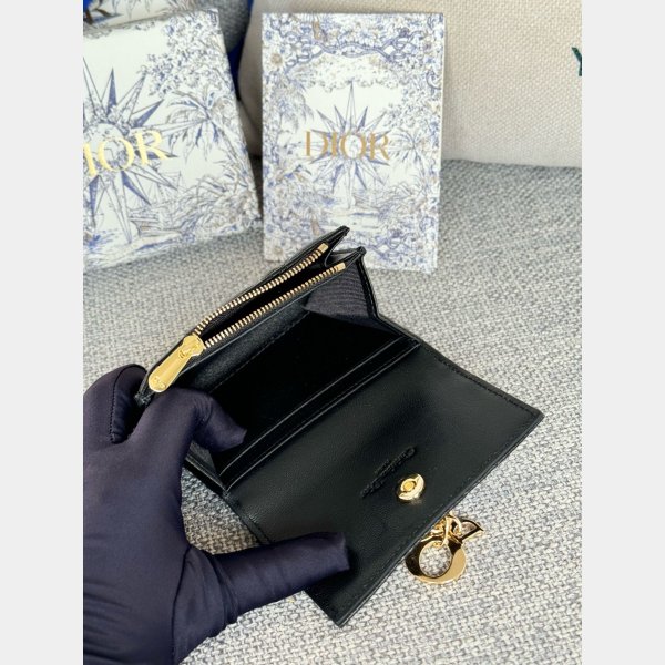 Wholesale Dior Lady Lamb Skin Wallet Inspired