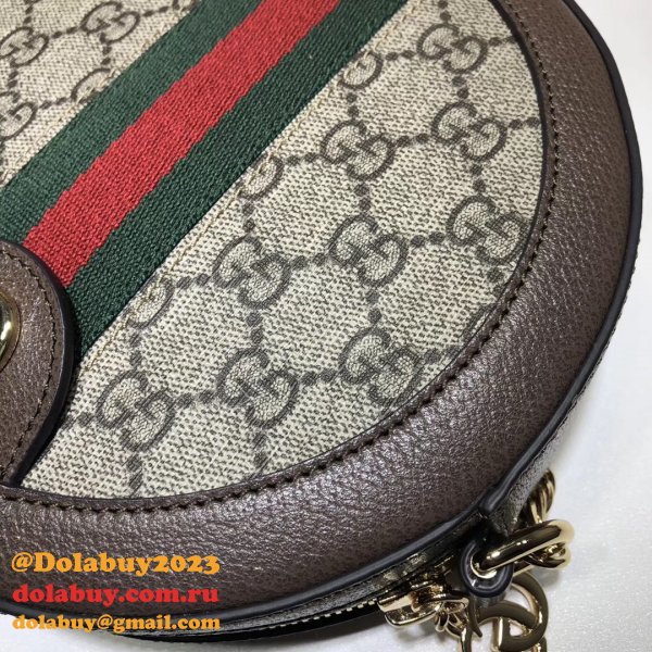 Designer Gucci High Quality GG Supreme Ophidia Mini 550618 Round