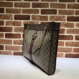 Top Quality Gucci Black Leather Rajah Large Tote 537219