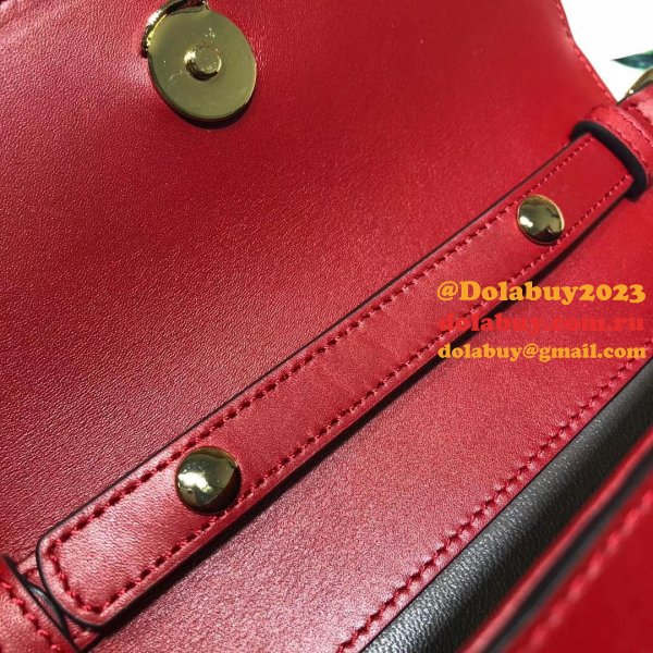 7 Star Gucci 564718 Strawberry Print Leather Zumi Mini Replica Bag