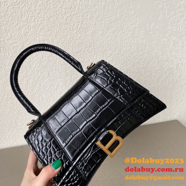 BEST BALENCIAGA KNOCK OFF CROCO HOURGLASS 19/23CM