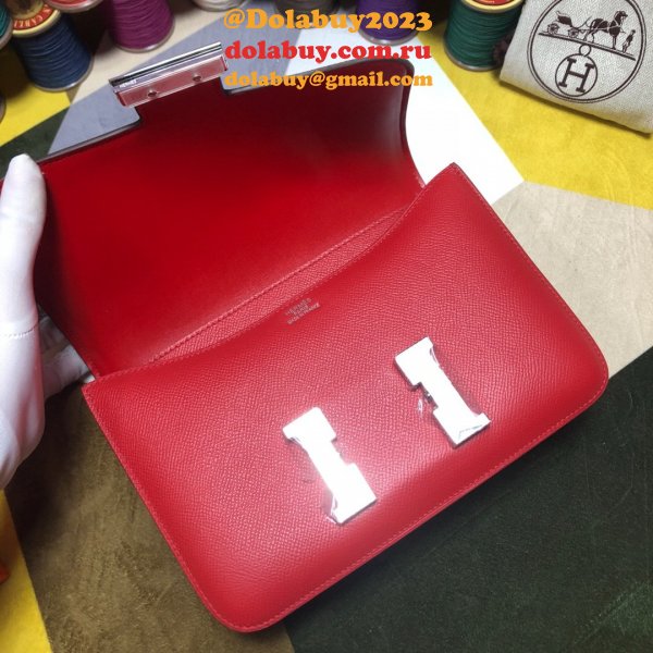 Hermes Constance Bag 23cm Epsom Leather Red