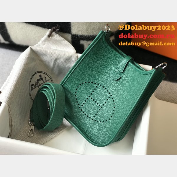 Hermes Evelyne Green Quality AAA+ Replica Handbags