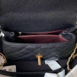 Replica Handle Matelasse 2Way AS2215 Shoulder Bag CAVIAR 19CM