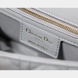 Cheap Dior Caro Bag Black Soft Cannage Calfskin Gray