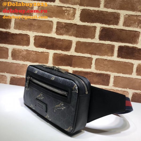 Designer Gucci GG Supreme Black Belt Replica 474293 Bag