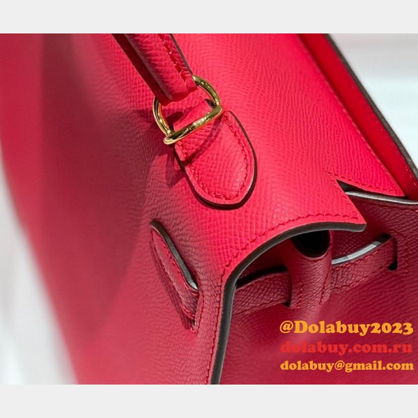 High Quality Replica Hermes Epsom Kelly 19/25/28CM Red Bag For Sale