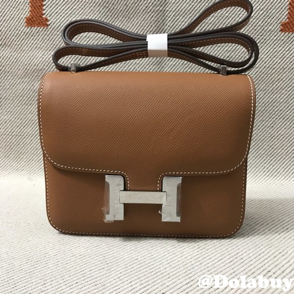 Hermes Constance Bag 18cm Epsom Leather Camel