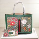 Gucci Replica 547947 AAA+ Ophidia soft GG Supreme medium tote Green