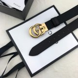 AAA+ Gucci 38mm Replica GG sliver/golden black Belt