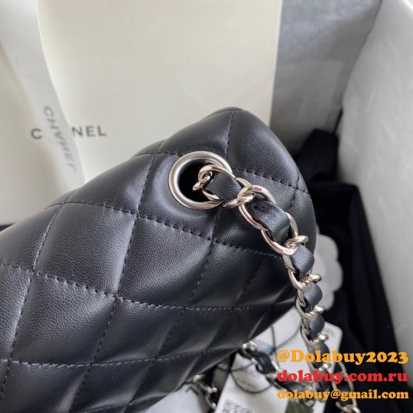 2020 Luxury CC CF 20CM Flap Lambskin Classic Black Bags