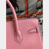 Hermes Birkin Epsom leather Handbags Pink Golden