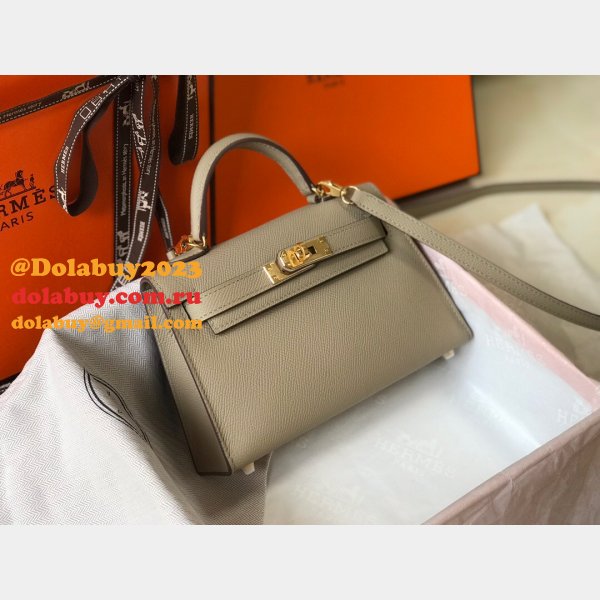 Earth yellow Mini Kelly Hermes Replica Handbags