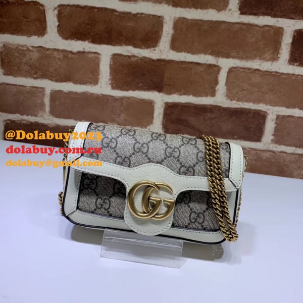 Fake Gucci GG Marmont matelassé leather super mini 476433 bag Clutches