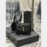 1:1 Quality Hobo Saint Laurent Fake 698567 Black Patent Bag