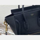 Celine Replica Navy blue Luggage plain calfskin portable