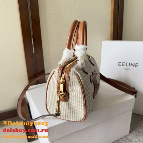 Luxury Celine 197582 Triomphe Small Boston Bag