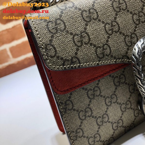 Gucci Replica Dionysus GG Supreme mini 421970 Red Fake bag