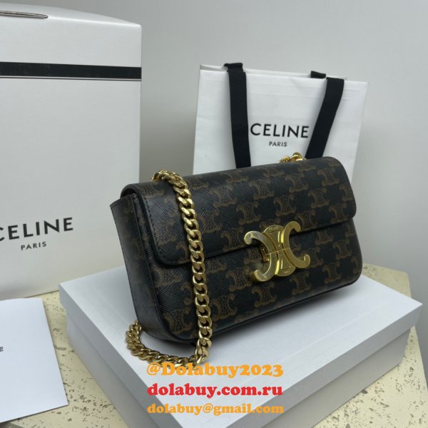 REPLICA CELINE RIOMPHE 20.5CM chain bag