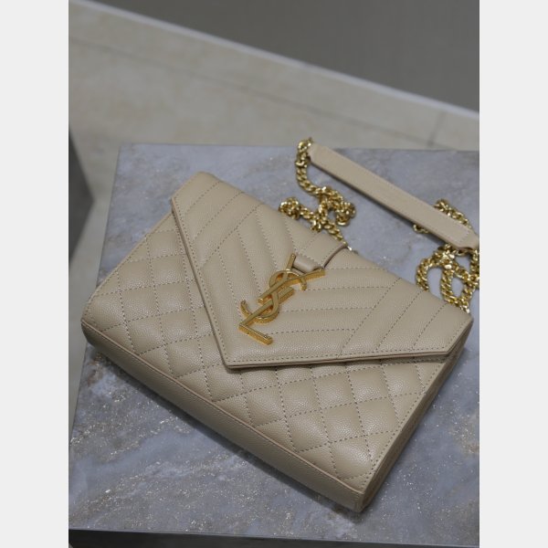 Top Quality Yves Saint Laurent Caviar Leather Envelope Bag