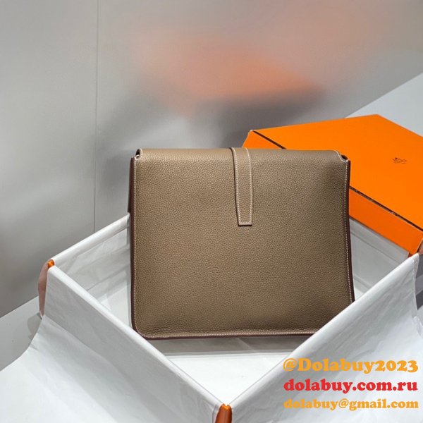 Luxury Hermes Steve Light Junior Mailing Envelope Bag