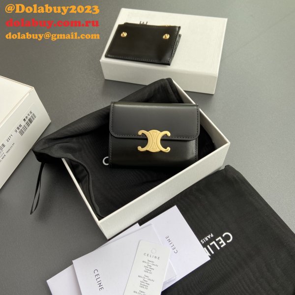 High Quality Fashion CELINE TRIOMPHE short wallet