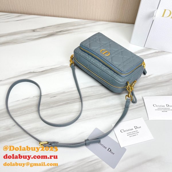 High Quality Dior Caro Bag Brown Supple Cannage Calfskin