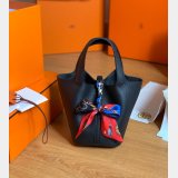 Buy Hermes Replica Handbags Picotin Black Bag