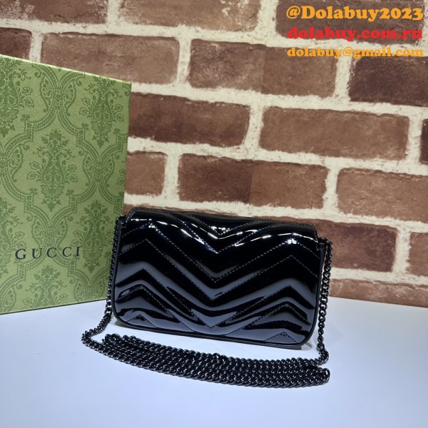 High Quality GG Marmont Super Replica Gucci 476433 Black Bag