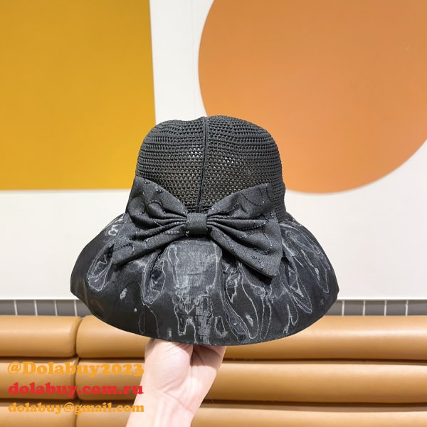 AAA+ CC Replica Big brim Camellia straw hat