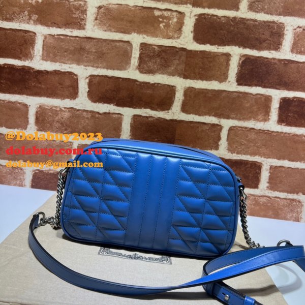 Gucci best site for replica 447632 Blue GG Marmont Crossbody Bags