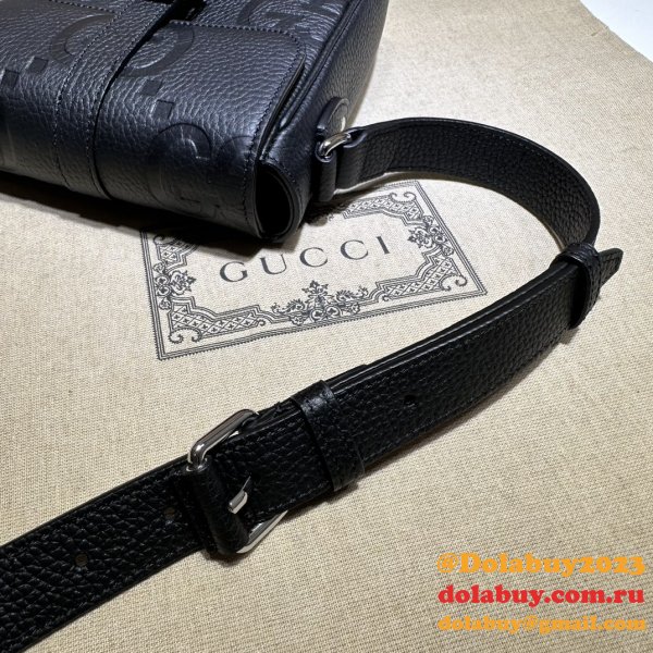 Jumbo GG 1:1 Mirror Messenger 760235 Gucci Replica Bag