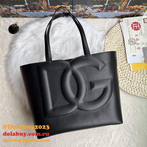 Luxury Replica Dolce & Gabbana Shopping DG Logo Tote 6650 Store Bag