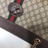 Top Quality Gucci Black Leather Rajah Large Tote 537219