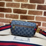 Sale Gucci Fake Belt bag with Interlocking G 682933 blue and ivory GG