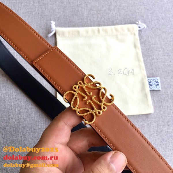 Loewe Top Quality Fashion Anagram 3.2CM Width Replicas Belts