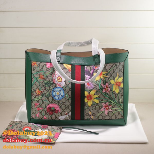 Gucci Replica 547947 AAA+ Ophidia soft GG Supreme medium tote Green