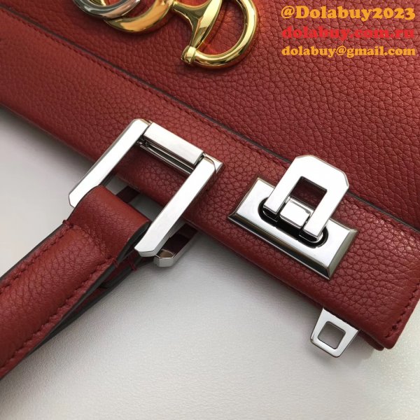 High Quality Leather Gucci 569712 Zumi Small Top Handle Replica Bag