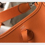 Hermes Bags Replica Mini Evelyne Orange