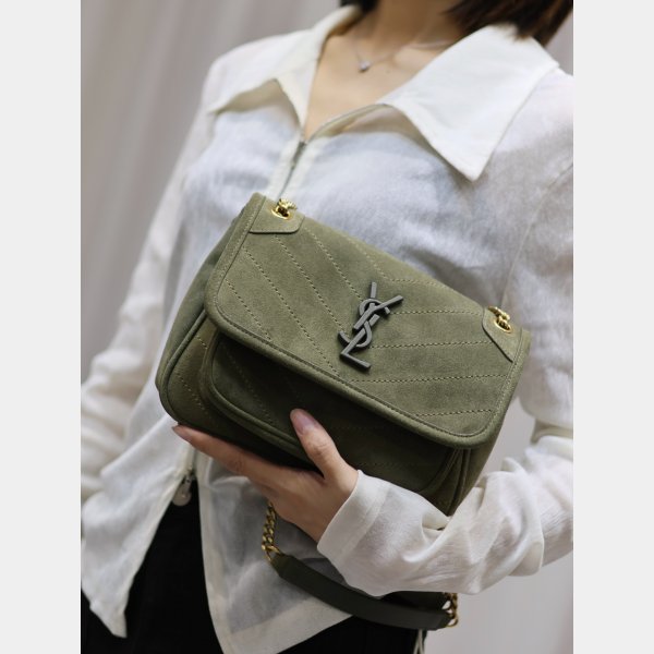 Buy Best YSL Niki 22CM 633151 Replicas High Quality ArmyGreen Bag