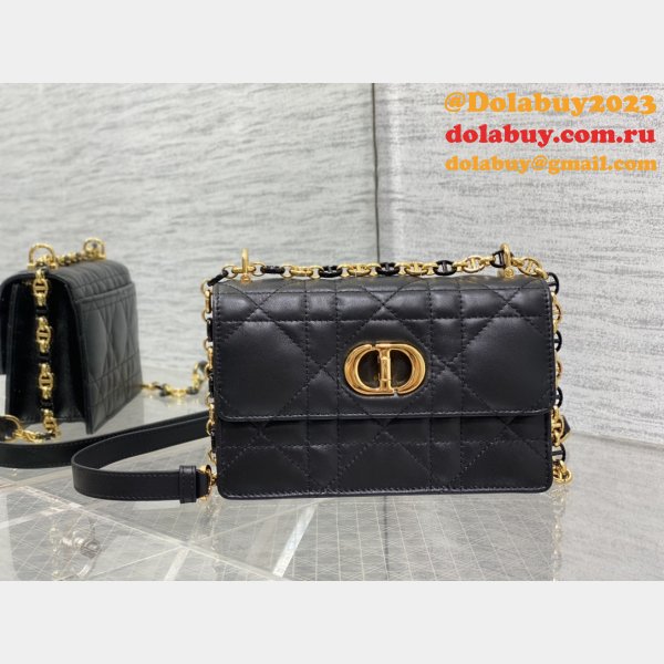 Top Quality 9277 Christian Dior 1:1 Mirror Knockoff Caro Black Bag