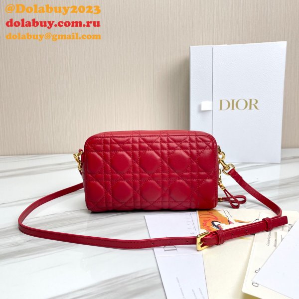 High Quality Dior Caro Bag Brown Supple Cannage Calfskin