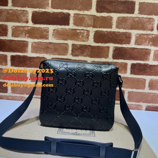 We Offer High-Quality Fake Black Gucci Signature Messenger 406410 Bag