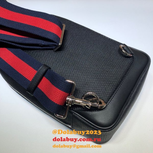 Replica AAA+ Gucci Messengers GG Black belt Purses 478325 GG Supreme