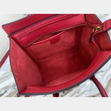 Celine Replica Red Luggage Nano Shopper 168243 Women's Leather