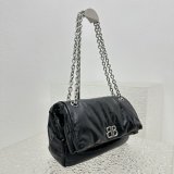 Top Quality Best Balenciaga Le Monaco Wax Leather Chain Bag