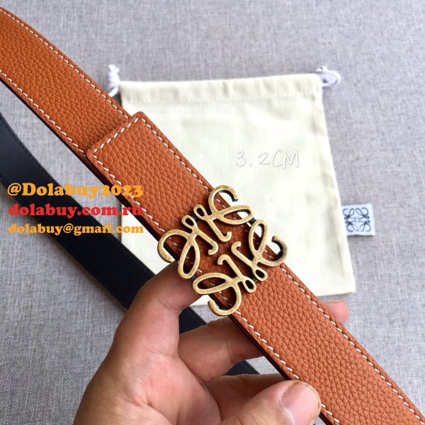 Loewe Top Quality Fashion Anagram 3.2CM Width Replicas Belts