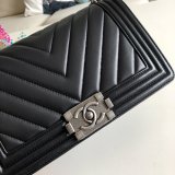 UK CC V Le Boy Top Quality Replica Black Bags Lambskin 25cm