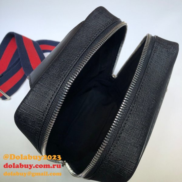 Replica AAA+ Gucci Messengers GG Black belt Purses 478325 GG Supreme