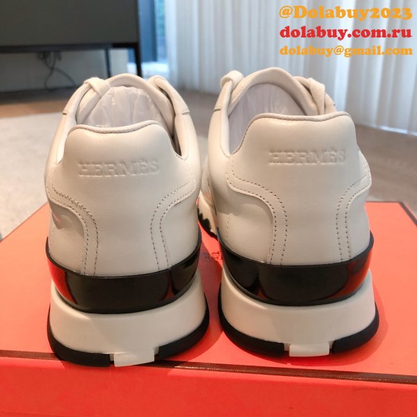 Wholesale Sneakers Leer Wit Hermes Knockoff Shoes